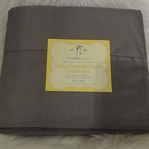 New Clara Clark Deluxe Sheet Set White QUEEN 1800 Collection New in Package NIP